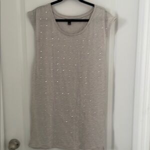 Banana Republic Cream Boxy Sleeveless Mini Dress